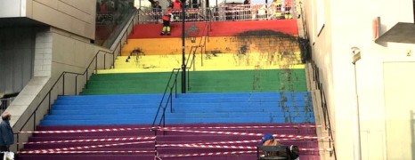 L’escalier LGBT de Nantes de nouveau vandalisé
